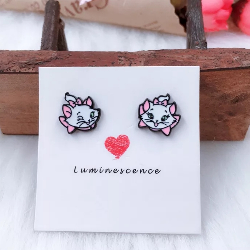 ARISTOCATS ENAMEL STUD EARRINGS